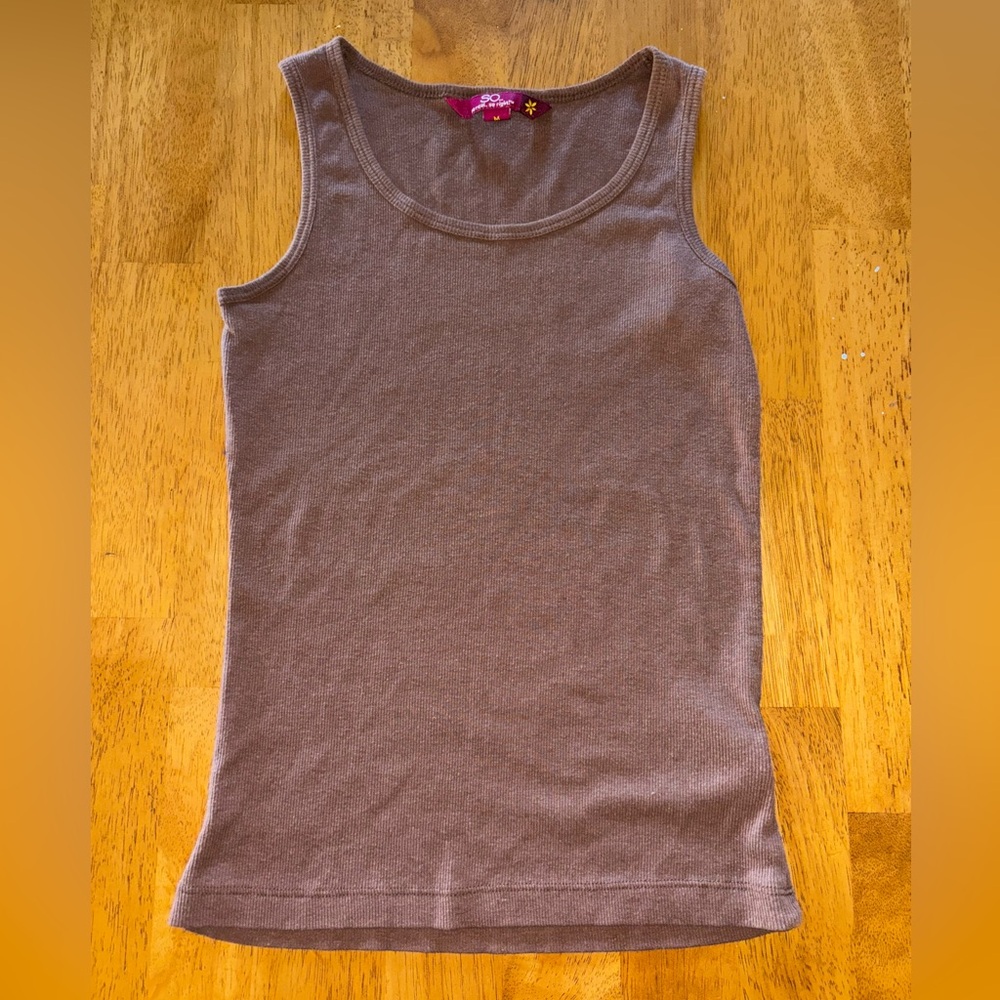 SO Brown Fitted Tank Top